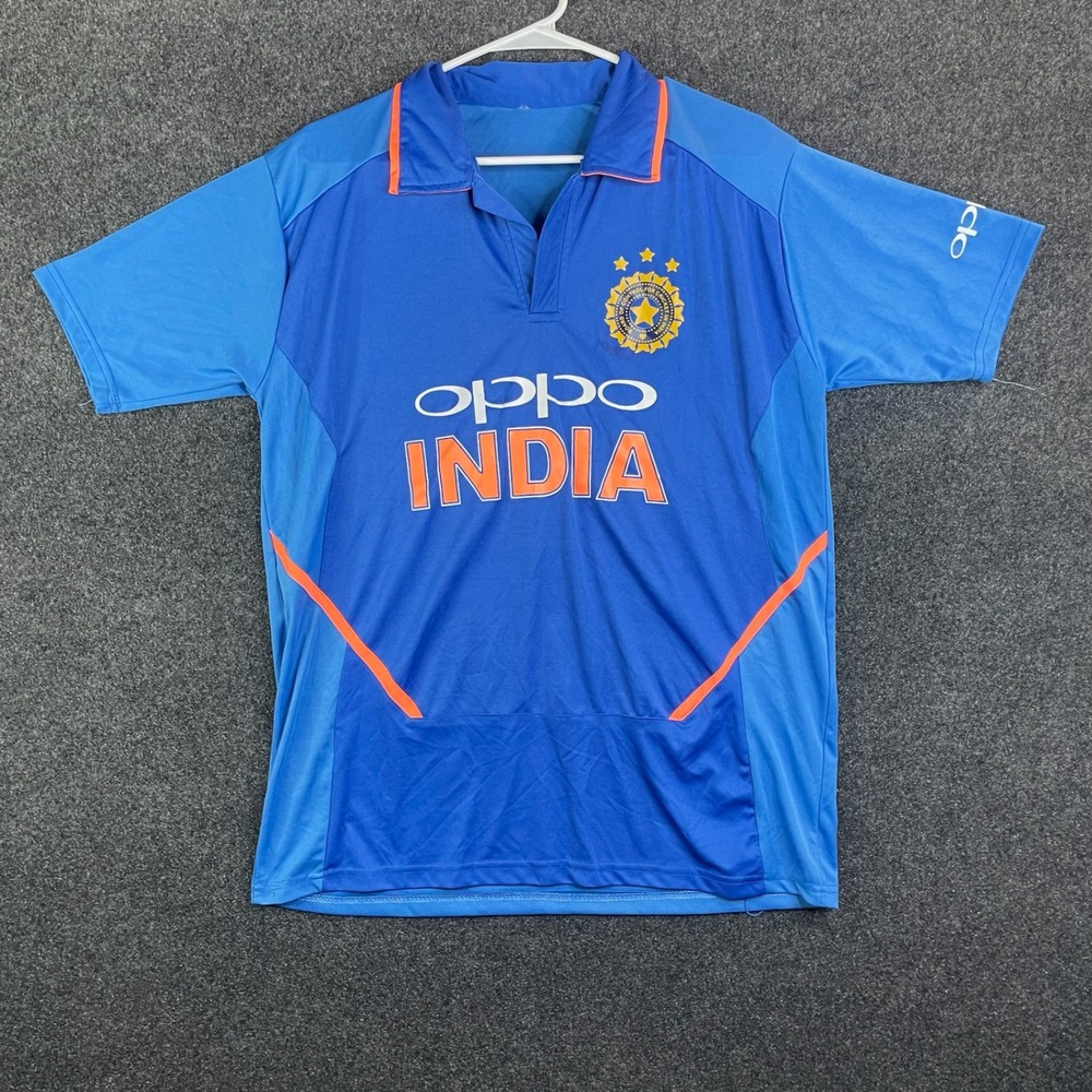 India Cricket Team Oppo National Team Jersey Shirt Men's XL Blue